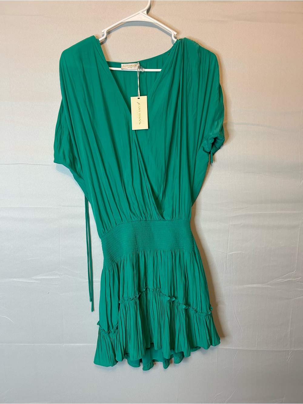 Ramy Brook Women’s Small Tilda Dress Mini Oasis Green New $425 Retail 44